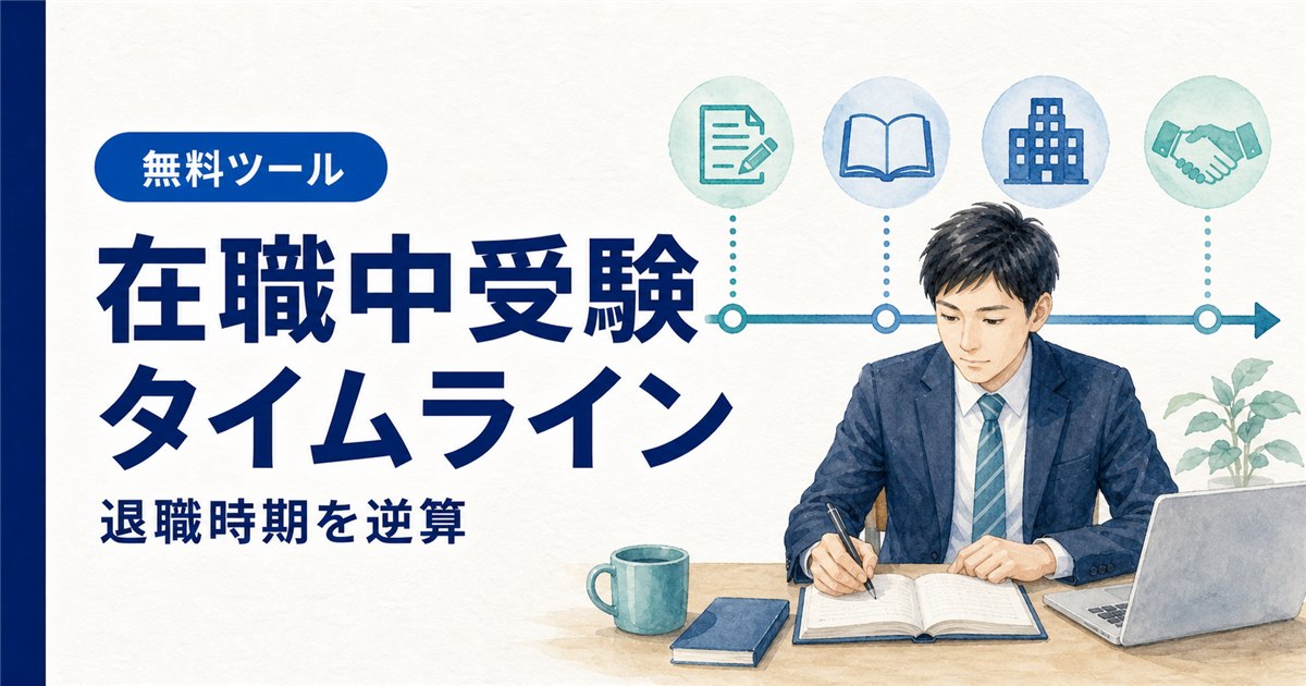 在職中受験タイムライン｜退職時期を逆算する無料ツール